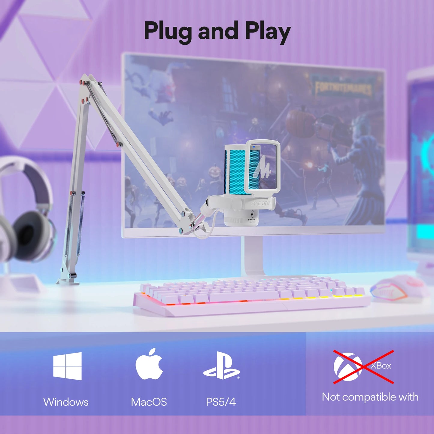 Maono Gamer Wave DGM20S RGB Gaming Microphone