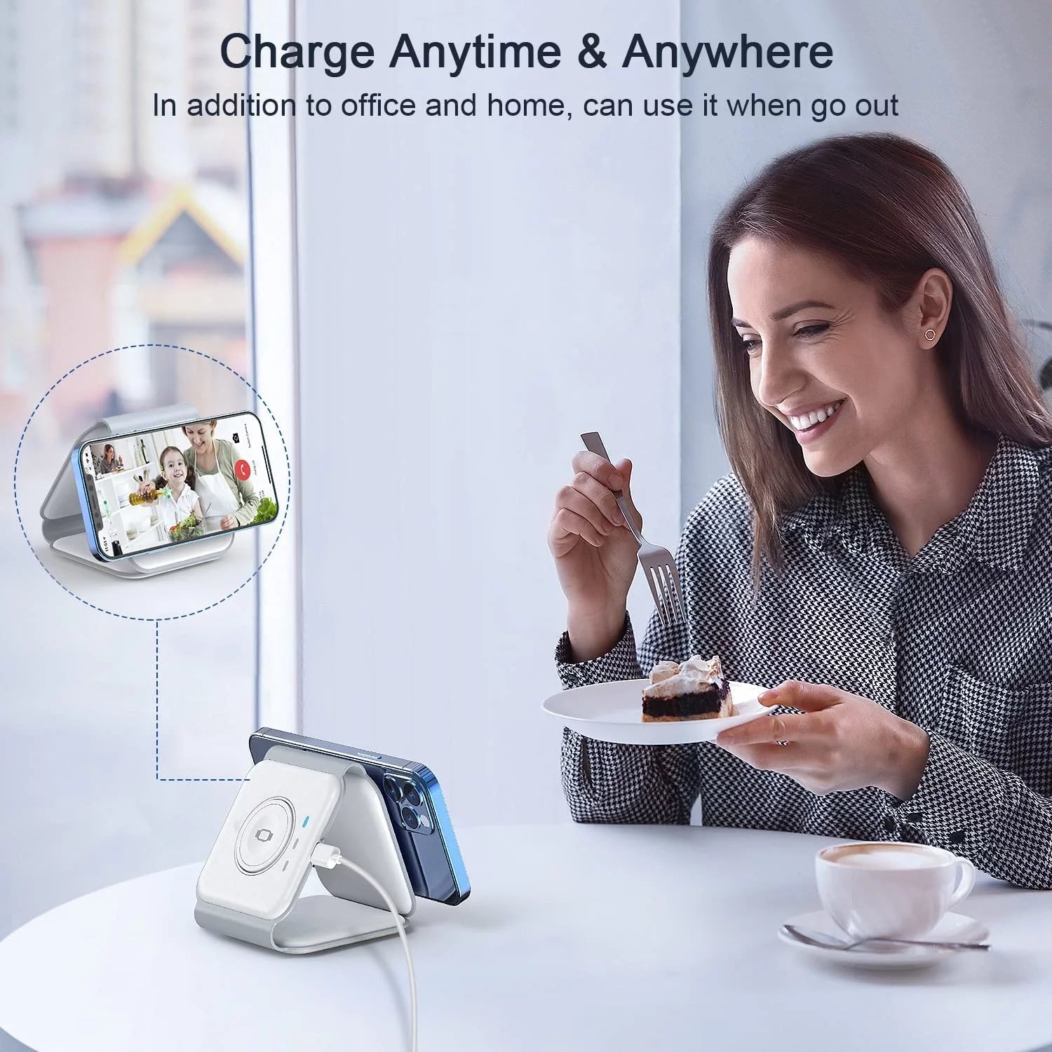 3-In-1 Wireless Charging Station, Magnetic Foldable Design Charging Station Compatible with Multiple Devices Including Iphone 16/15/14/13 Series, Airpods 4/3/Pro, and Iwatch