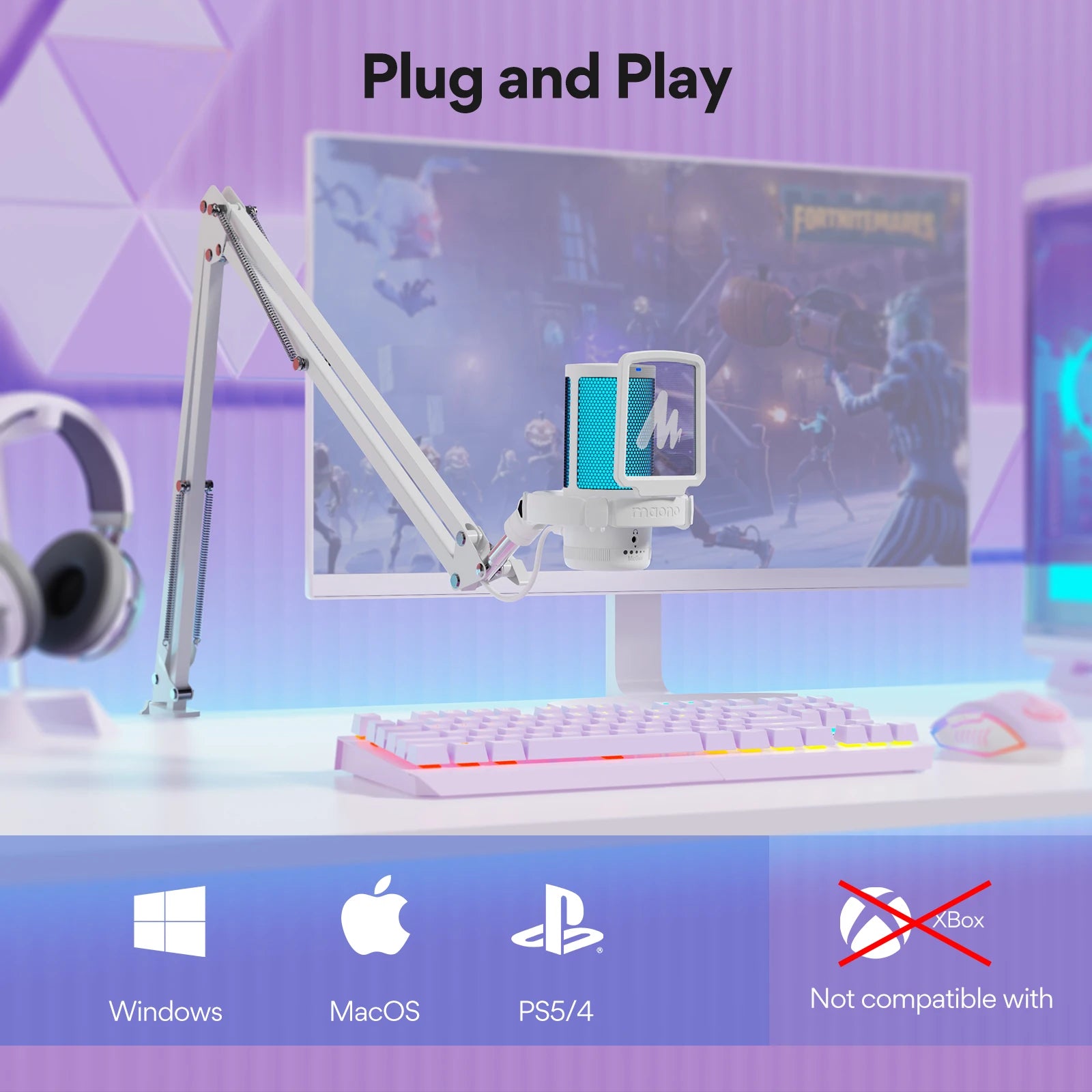 Maono Gamer Wave DGM20S RGB Gaming Microphone