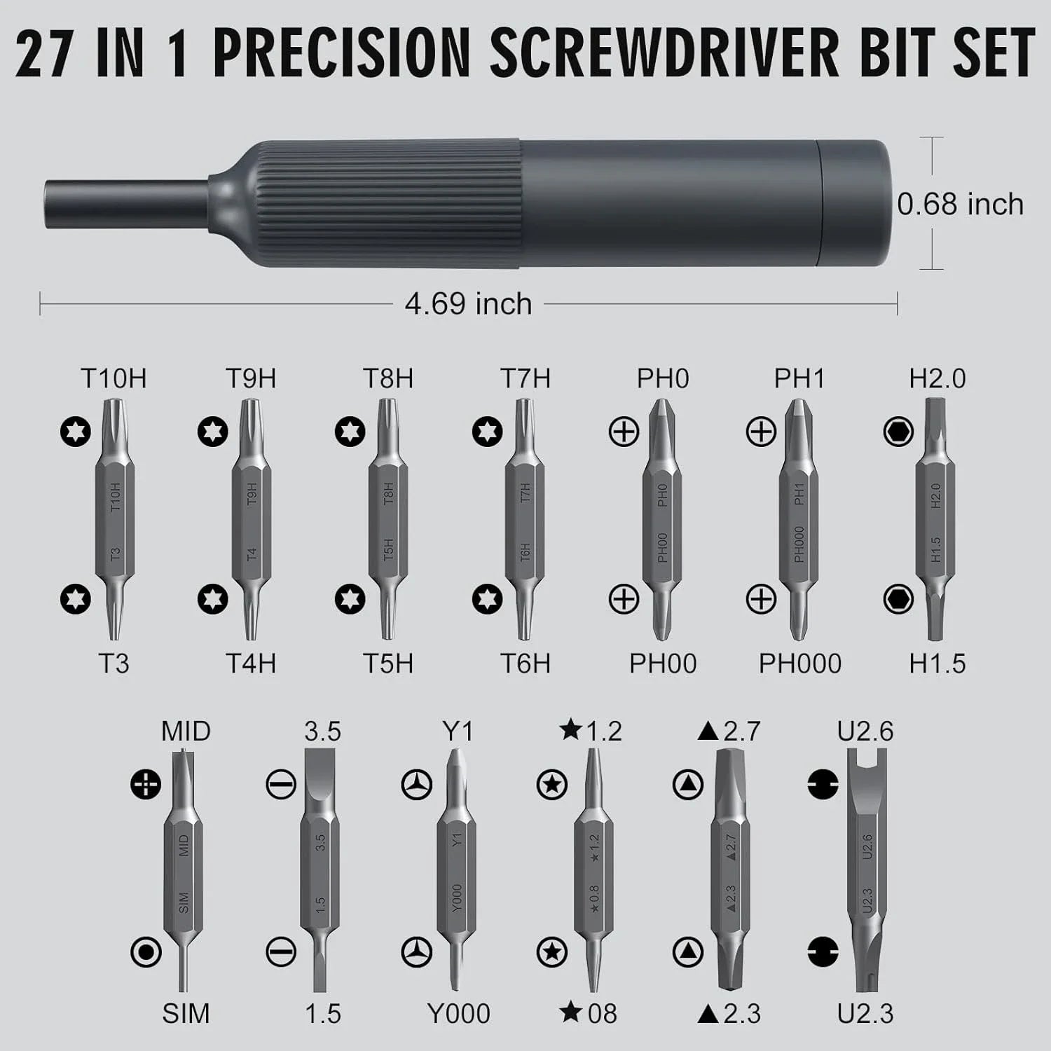 27-in-1 Magnetic Precision Screwdriver Kit