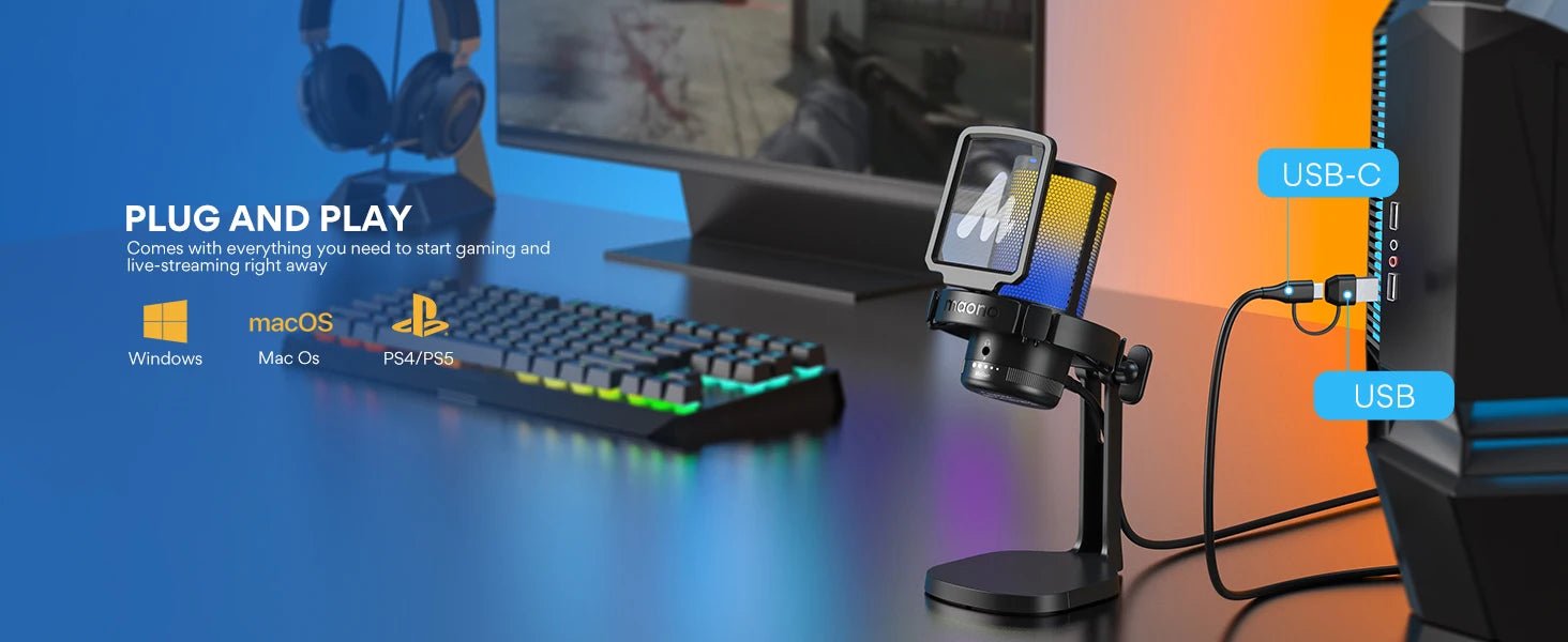 Maono DGM20 RGB USB Gaming Microphone