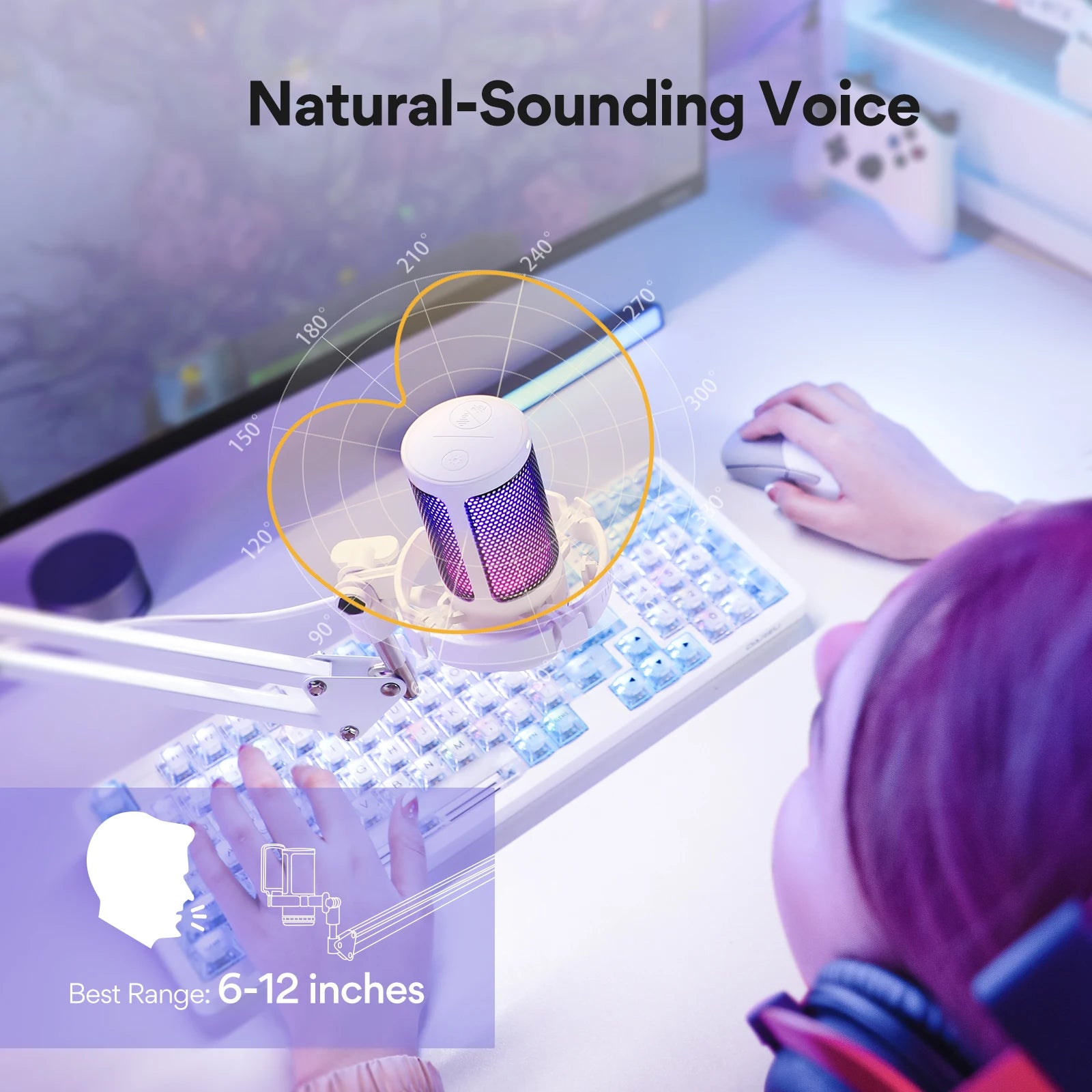 Maono Gamer Wave DGM20S RGB Gaming Microphone