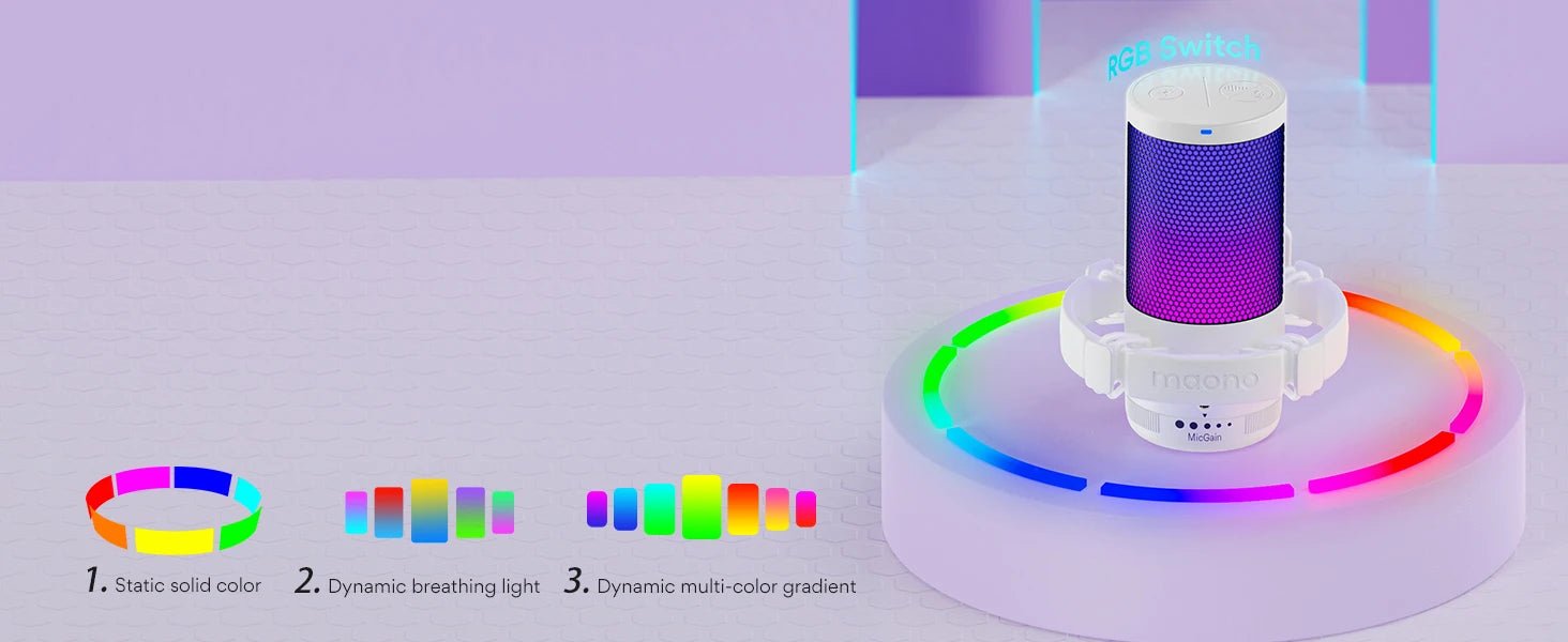 Maono Gamer Wave DGM20S RGB Gaming Microphone