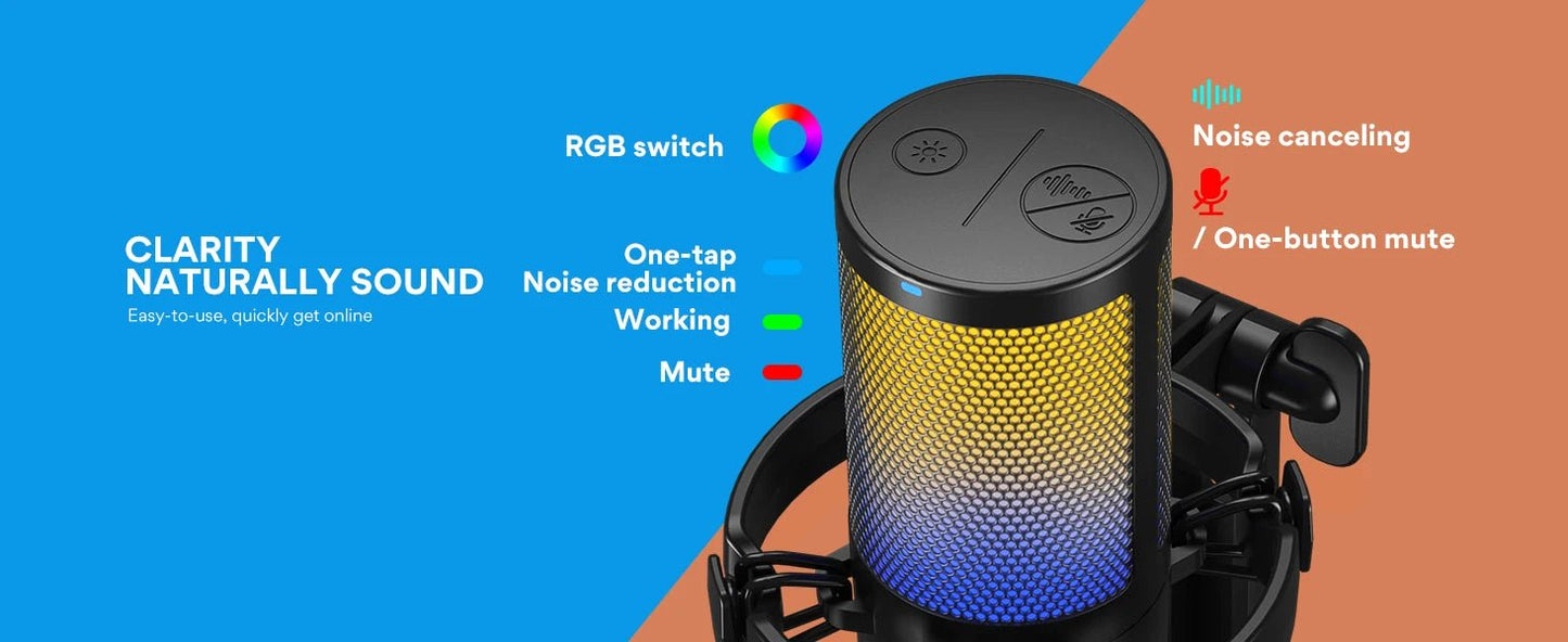Maono DGM20 RGB USB Gaming Microphone